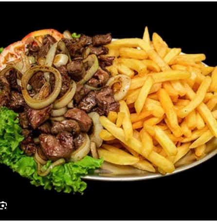 Alcatra Acebolada com Fritas